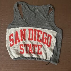 San Diego State crop tank top